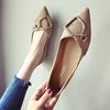 Flat Shoes Women's New Fashion Summer Autumn New Suede Surface Shallow Mouth Pointed Toe Large Size Women's Shoes 2