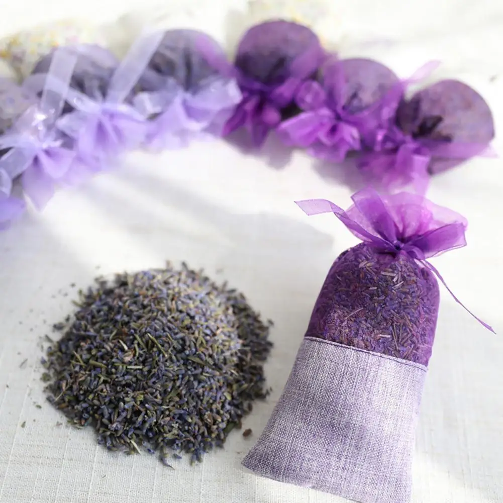 Dried Flower Sachet Sleeping Aid Dry Pretty Lavender Sachet Bag for Car Flower Relaxing Scented