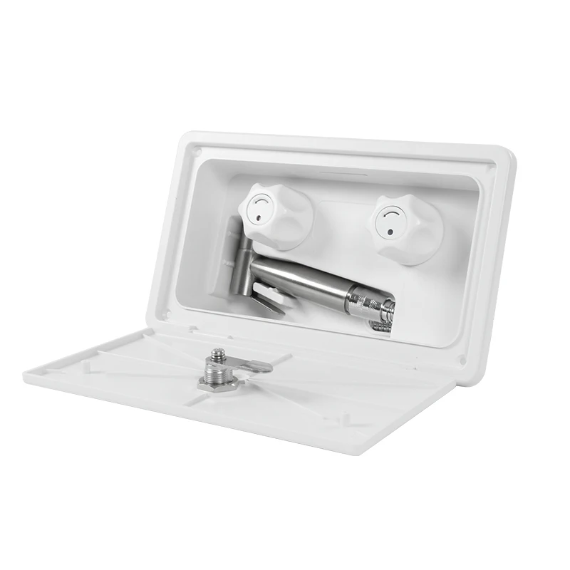 RV Caravan Exterior Shower Box Kit Lock 1.5M Metal water pipe Water saving nozzle Camping Camper accessories rv shower