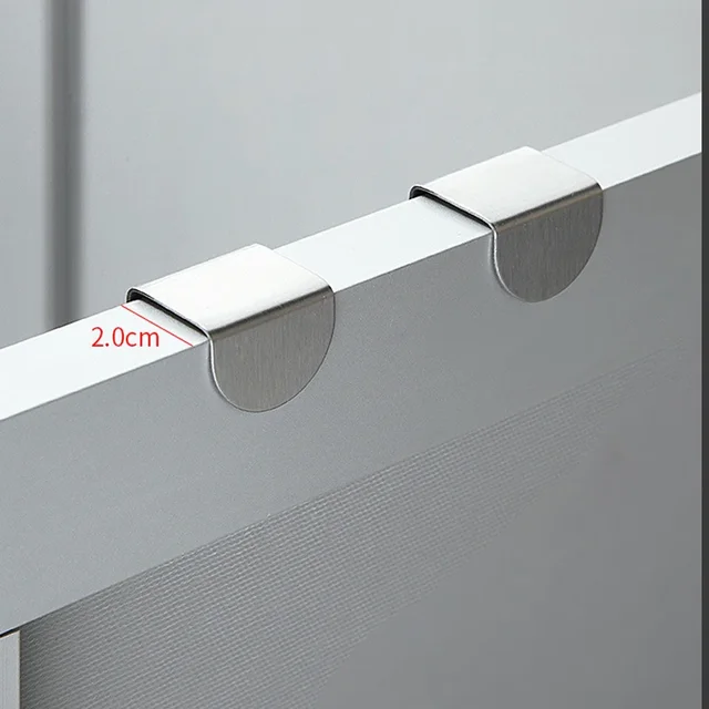 Crochet de porte d'armoire de salle de bain en forme de Z, porte arrière en acier inoxydable, porte-clés, patère, accessoires de cuisine à domicile, outil d'organisation 5