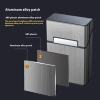 Portable Slim Aluminum Cigarette Case Regular King Size Plastic Cigar Tobacco Holder Box Storage Container Smoking Accessories 2