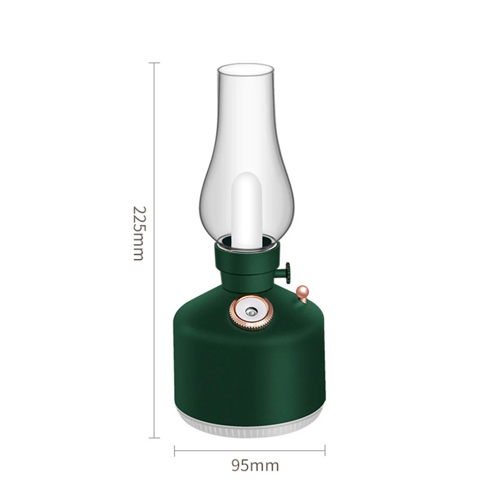Desktop Retro Lamp Air Humidifier USB Rechargeable Wireless Aroma Diffuser Rechargeable Essential Oil 7 Colors Lights Cool Mist