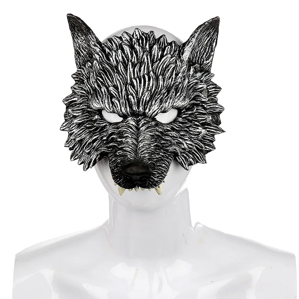 3D Realistic Werewolf Mask Soft PU Foam Wolf Head Mask Mysterious Halloween Cosplay Animal Costume Prop Party Decoration 3d printed mask,3d face masks,halloween mask,party masks,horror mask