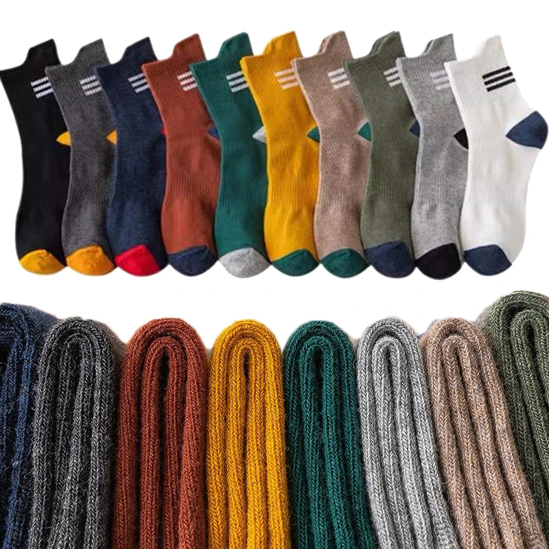 

10Pairs/Lot Mens Cotton Socks Basketball Sports Cycling Socks Breathable Ankle Socks Active Trainer Sports Outdoor Running Socks