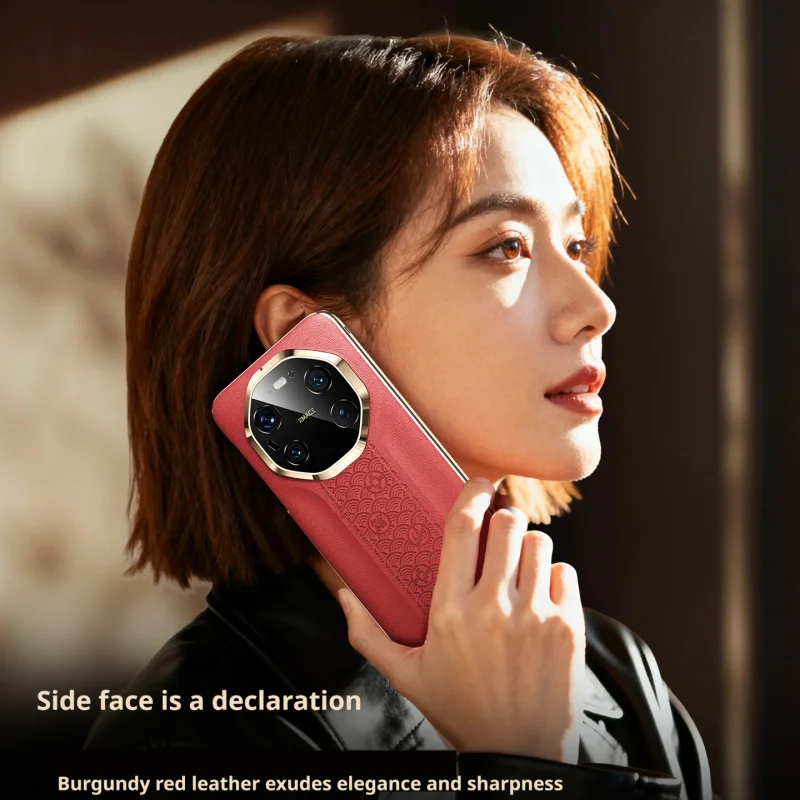 Premium Nappa PU Leather Case with Camera Lens Protector & Electroplating Finish