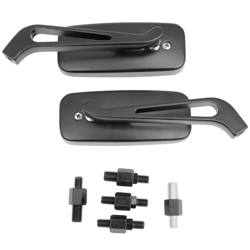 Verstellbarer Seitenspiegel, blendfreier Motorrad-Rückspiegel mit 8 mm/10 mm Gewinde für Harley Honda Kawasaki Yamaha Suzuki – Detail 2