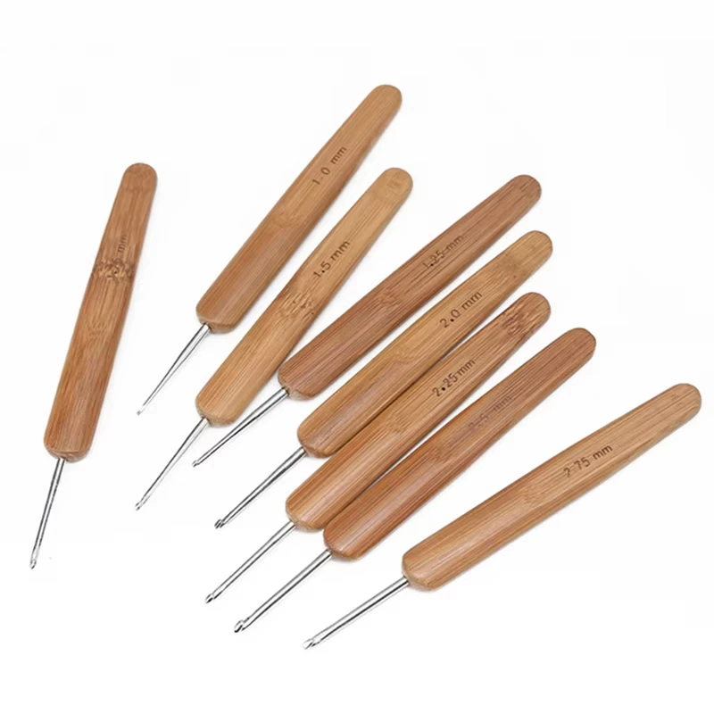Wooden Handle Crochet Hook for Dreadlocks - Precision Needles, Available in Two Sizes