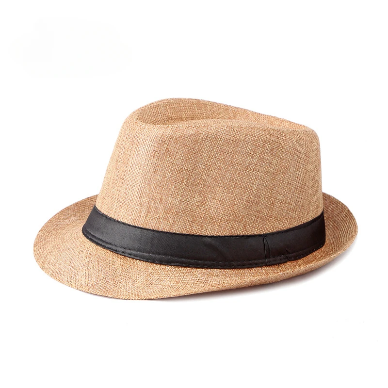 Middle-aged and Elderly Jazz Hat Fedoras Beach Linen Top Hat for Men and Women Spring Summer Outdoor Sun Protection fashion hat sun protection hat fedora hat