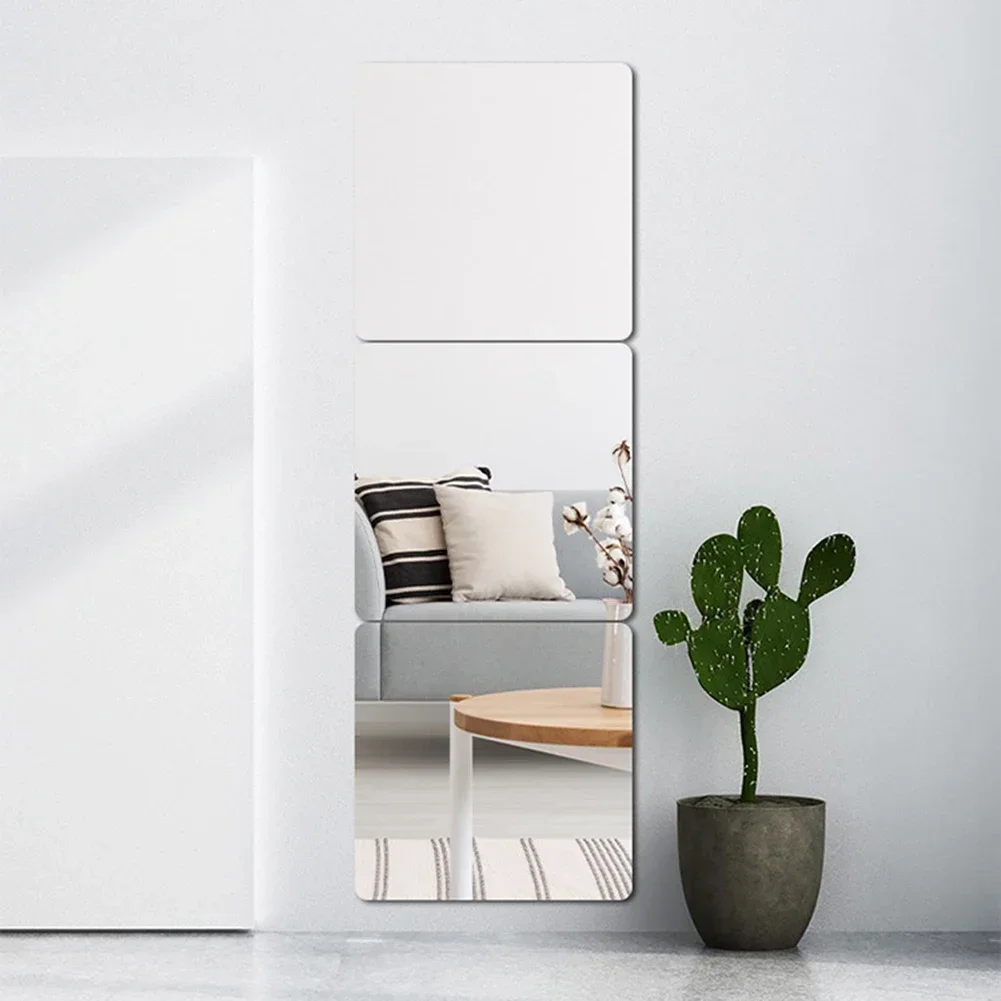 Acrylic Flexible Mirror Sheets 20X20cm Self Adhesive Mirror Tiles