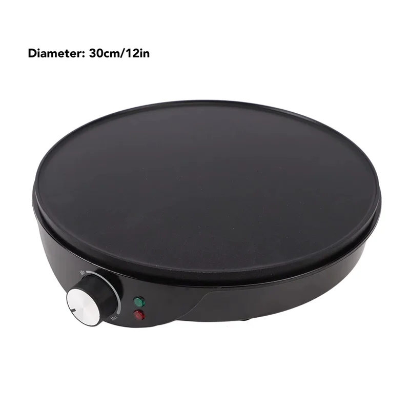 Electric Griddle Crepe Maker Withbatter Spreader Perfect Forpancakes Andscones EU Plug