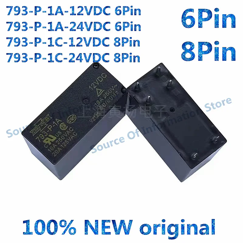 Song Chuan 793-P-1C 12VDC 16A 250VAC Relè Di Alimentazione 8 Pin - Foto 2