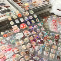 10pcs Glitter Stickers – Transparent PET Cut Film for Scrapbooking, Toploader & Kawaii Journal, Christmas & School Use - Image 2