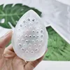 Sponge Stand Storage Case Egg Shaped Rack Transparent Puffs Drying Box Make up Blender Puff Holder Empty Cosmetic Beauty Tool 4