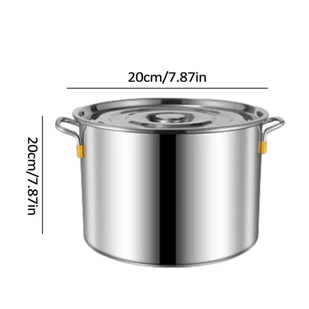 Portable Cooking Pot Steamer Stainless Steel Soup Bucket Cookware Stew Pot  Hot Water Bucket Cooking Container