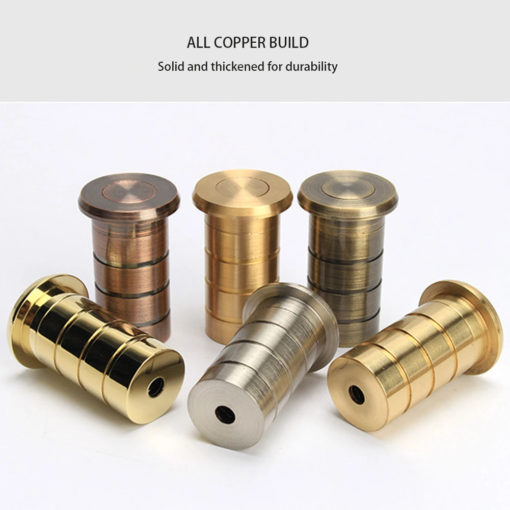 Dust-Proof Socket Copper Dust-Proof Keeper 13mm Aperture Floor Dust Proof Lock Socket Built-In Spring Door Lock Accessories