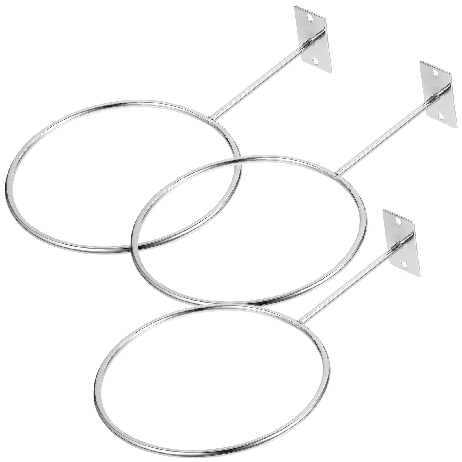 

3 Pcs Volleyball Basketball Display Stand Show Rack Iron Football Storage Racks