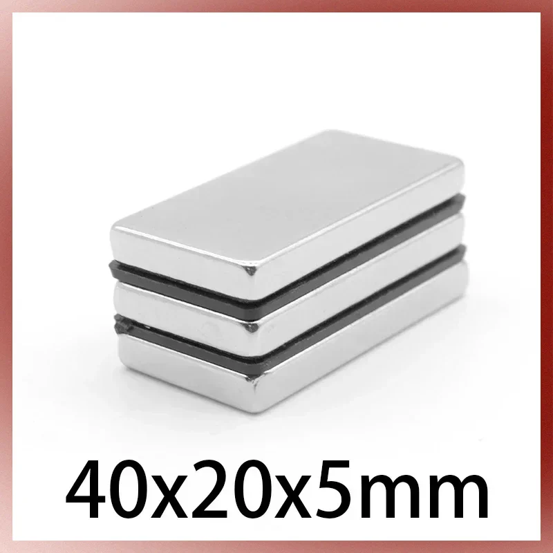 

1/2/5/10/15 шт. 40x20x5 мм квадратный редкоземельный неодимовый магнит N35 блок мощные магниты 40x20x5 постоянный магнит 40*20*5