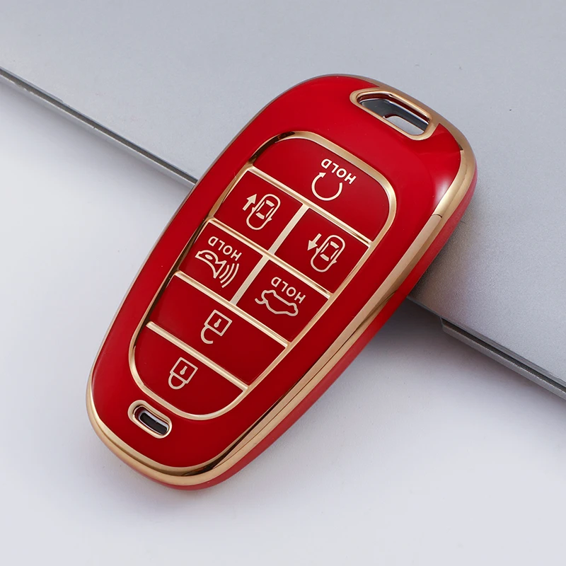 Key Case Cover TPU Car Hyundai Santa Fe Tucson NEXO NX4 Atos Solaris Prime