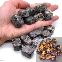 Wholesale Natural Ocean Blue Obsidian Tumbled Stones - Healing Energy Crystals for Home Decor and Aquarium Display (Flame Stone)