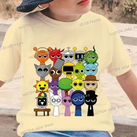 Funny Anime Sprunki Incredibox Game Children T-shirts Cartoon Sprunki Short Sleeve Tops Tees Funny Sprunki Boys Girls Tshirt 1