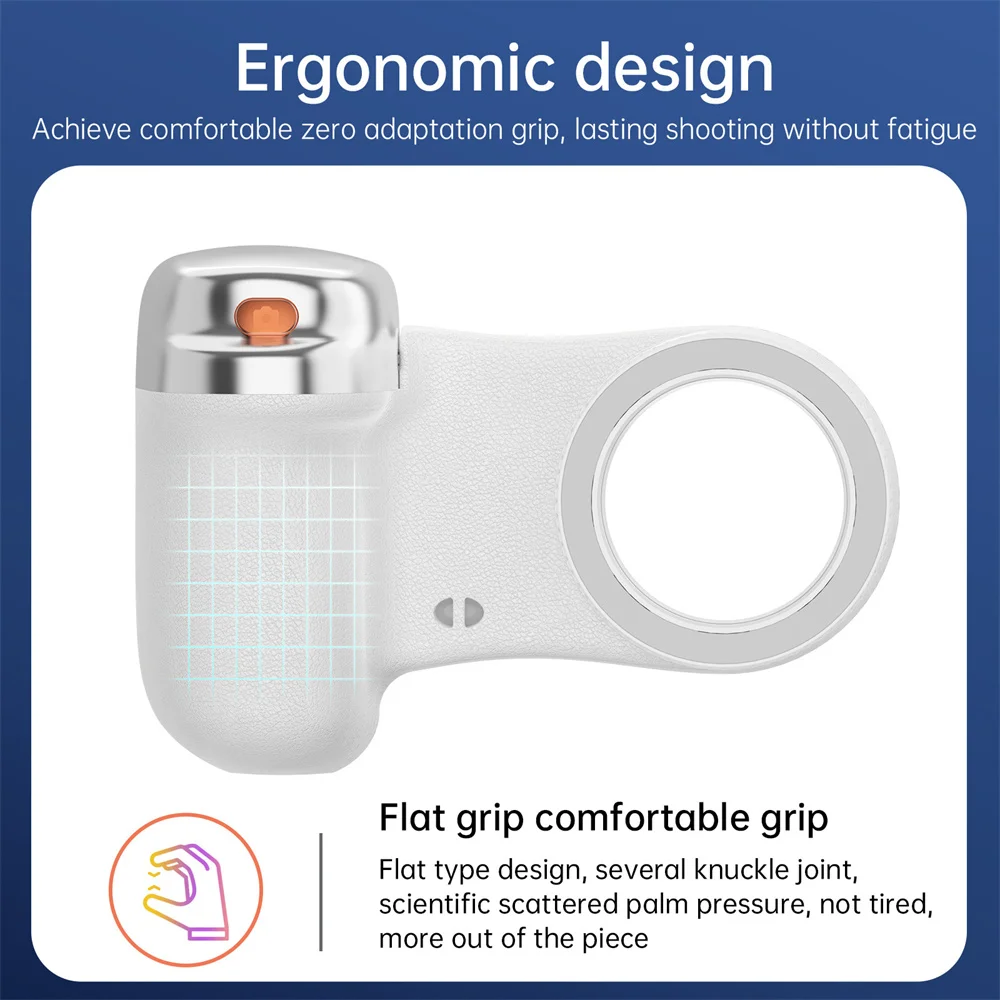 360 Rotation Magnetic Camera Grip With Fill Light For MagSafe IPhone Shutter Bluetooth Remote Control Selfie Handle_voghion.com