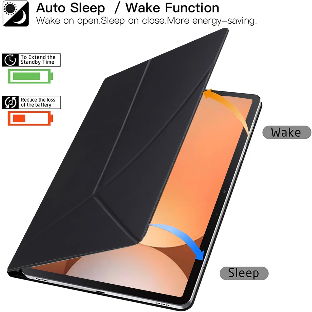 Magneti Case For Samsung Galaxy Tab S10 Plus Two Angles Stand Cover For S9 FE With Pencil Holder For S10 Ultra Auto Sleep Wake 4