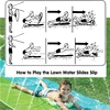 Inflatable Lawn Water Spray Slide Summer Swimming Pool Waterskiing Splash Toys Slip Outdoor Backyard Water Toys Kids Summer Toys 4