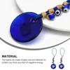 2 Pcs 's Eye Pendant Blue Hamsa Beads Key Chain Accessory Eyes Hanging Glass 5