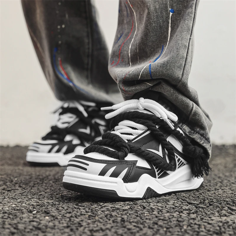 Sneakers Men's Sports Shoes Orange Chunky Sneakers Woman Casual Tennis Shoes Plus Size 41 42 Retro Boarding Shoes Female 4