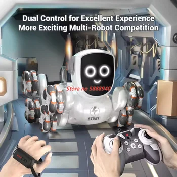 Nuovo Cane Robot Intelligente a Otto Ruote con Controllo Gestuale e Telecomando, Giocattolo Robotico RC per Bambini