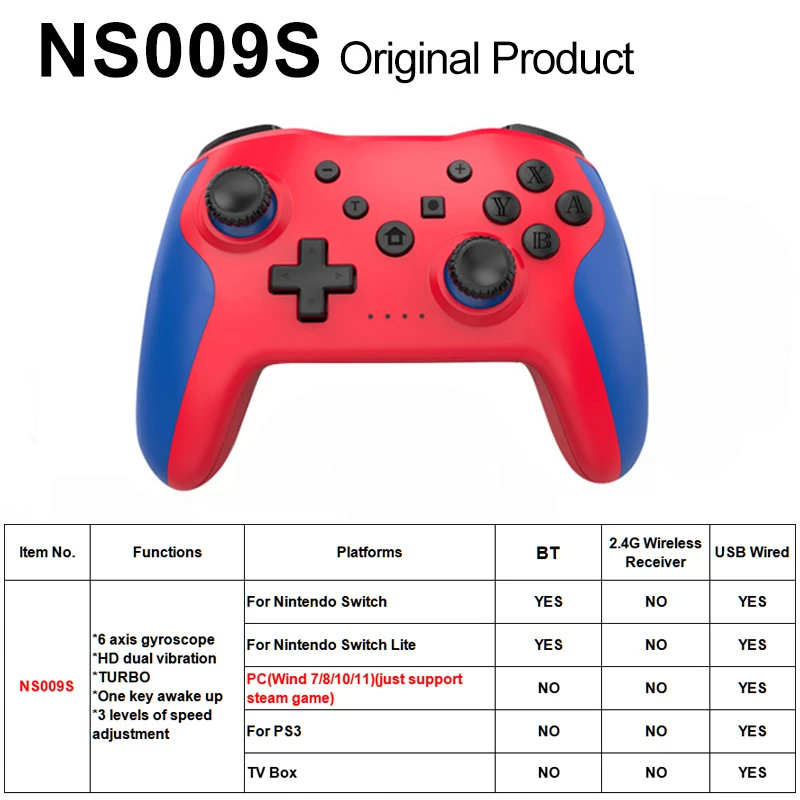 Nintendo Switch PlayStation3 GAMINJA Original Wireless Controller BT For Nintendo Switch
