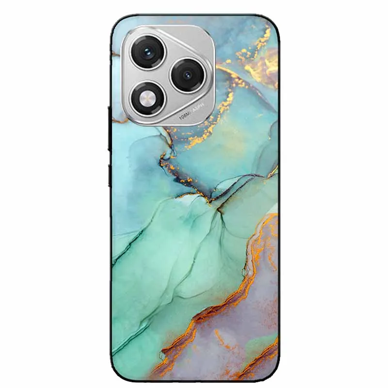 Marble Painted Silicone Back Cover Case – Premium Design