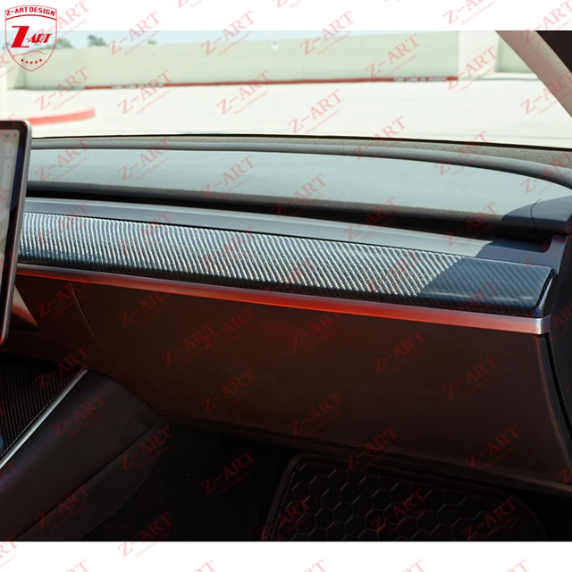 Z-ART Model 3 Carbon Fiber Interior for Model 3 Carbon Fiber Dashboard for Tesla  3 Carbon Fiber Interior Panel for Model Y - AliExpress