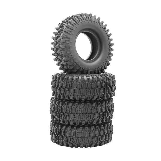 thumbnail image 2 of 4PCS 1.9 RC Crawler Tires 118mm - Soft Rubber Tires For TRX4 Axial SCX10 RC Cars 2 of 12