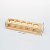 5 Holes Wood Essential Oil Storage Rack Lipstick Perfume Nail Polish Table Display Stand fits 15/10/5ml Bottles Farmhouse Decor 6