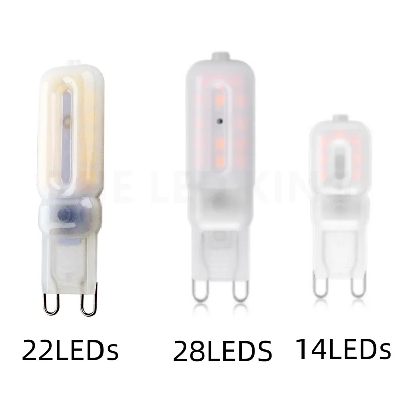 Фото Светодиодная лампочка G9 SMD2835 для прожекторов и люстр, 6- 20 шт./партия, сменные Галогенные лампочки для освещения, 5 Вт, 7 Вт, 9 Вт, 220 В переменного тока, 30 Вт, 60 Вт №3
