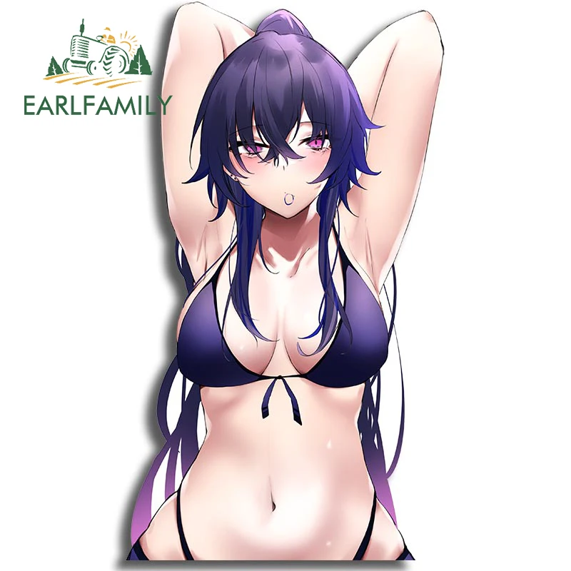 EARLFAMILY 13 см для сексуальной Yuzuriha Jigoku Raku автомобильные аксессуары наклейки на автофургон Виниловый мотоцикл багажник ноутбук наклейка водонепроницаемый кемпер
