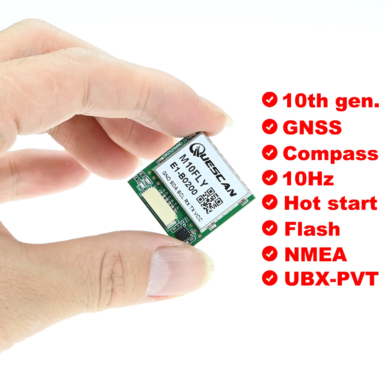 Module GNSS M10FLY GPS GLONASS Galileo BeiDou 10Hz pour FPV Drone