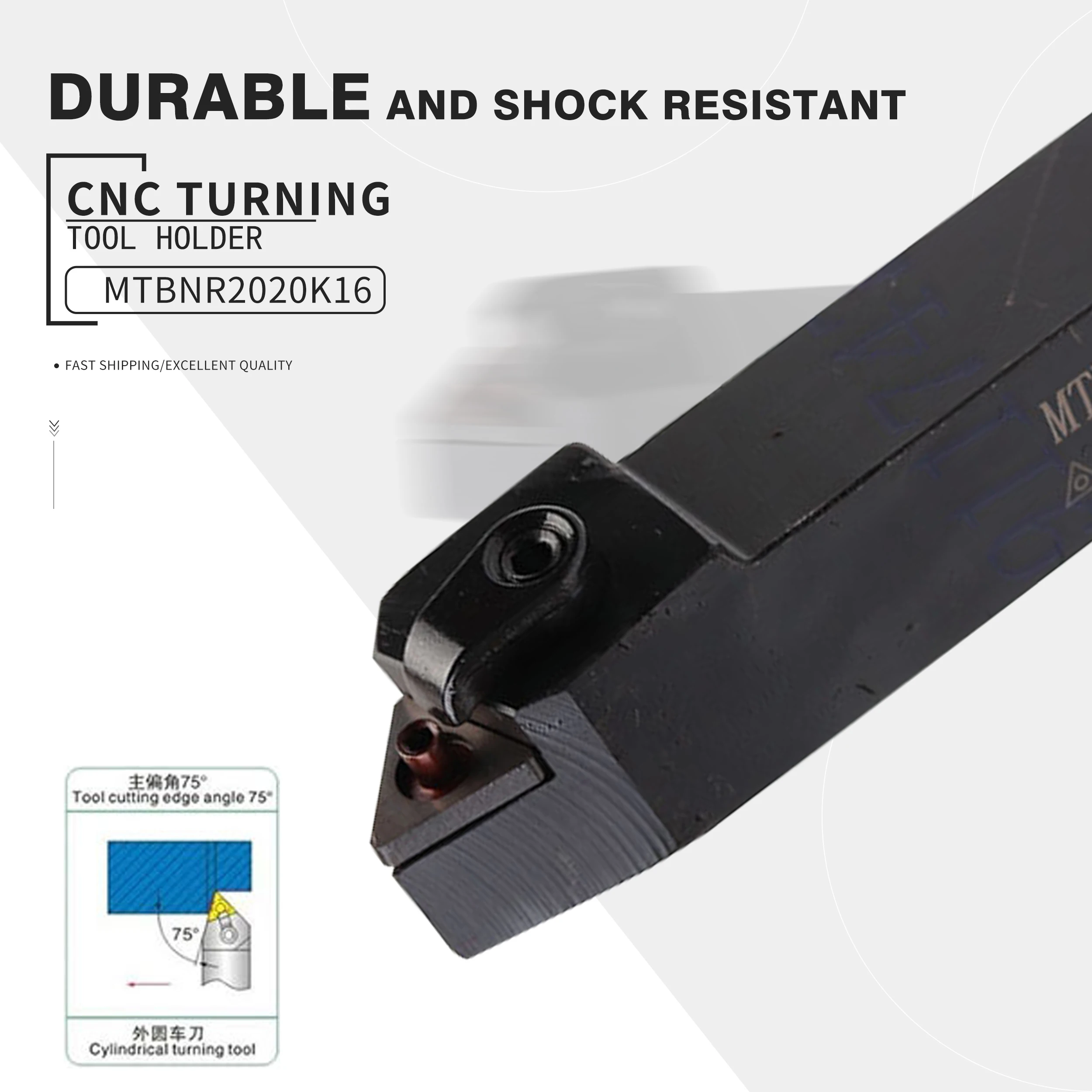 

MTBNR1616H16 External lathe tool holder MTBNR2020K16 MTBNR2525M16 16mm 20mm 25mm CNC Lathe Cutting Tools External Turning Tools