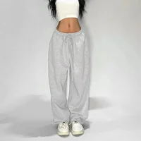 Casual Solid Sweatpants For Women High Waist Lace Up Loose Joggers Pant Classic Baggy Streetwear Female Sport Dance Trouser Y2K - Image 3