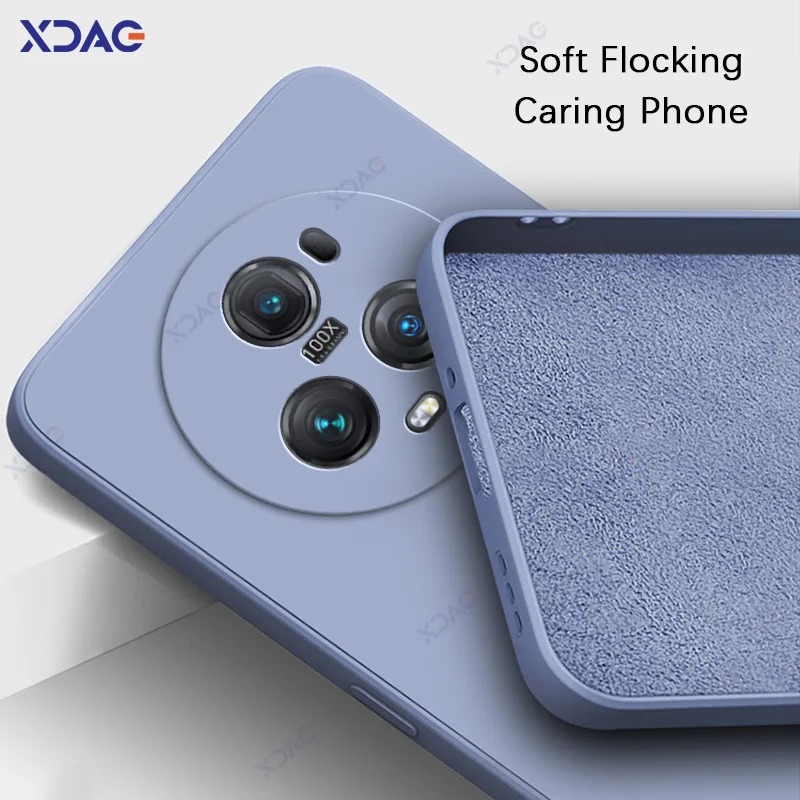 Premium Liquid Silicone Case Cover for Honor Magic 5 Series - Soft Square Design