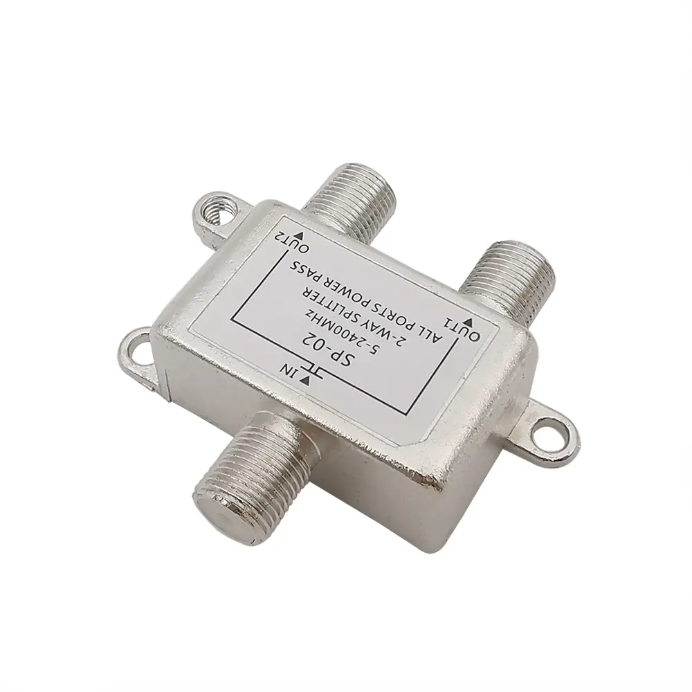 Philmore 2GHZ High \"Q\" 8-Way Low Loss Coaxial Satellite TV Signal Splitter With Weather Caps Commercial Grade Cs208