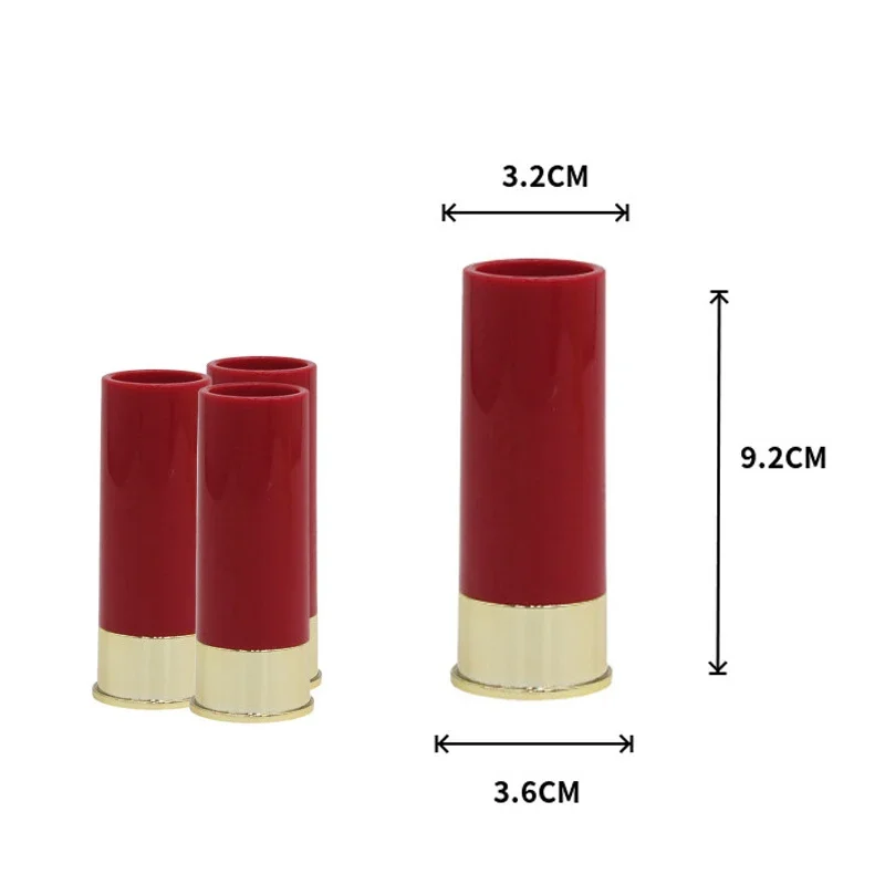 Wine Cup 4PCS/Set 6oz Shot Plastic Drinking Cup Creative Plastic Shotgun Bullet Shape Water Wine Plastic Party Drinkware Gift