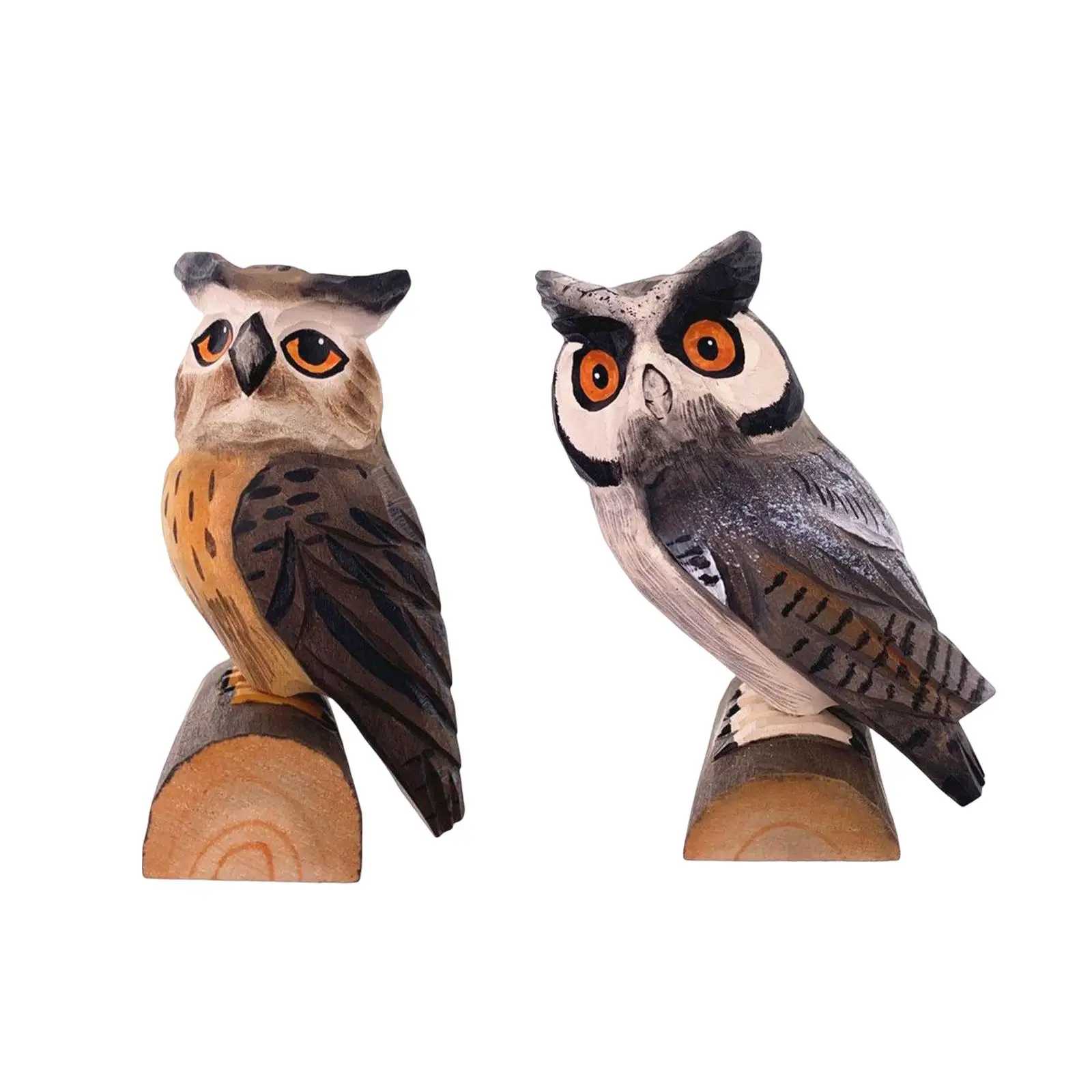 Owl Statue Sculpture Collectible Bird Figurine for Office Home