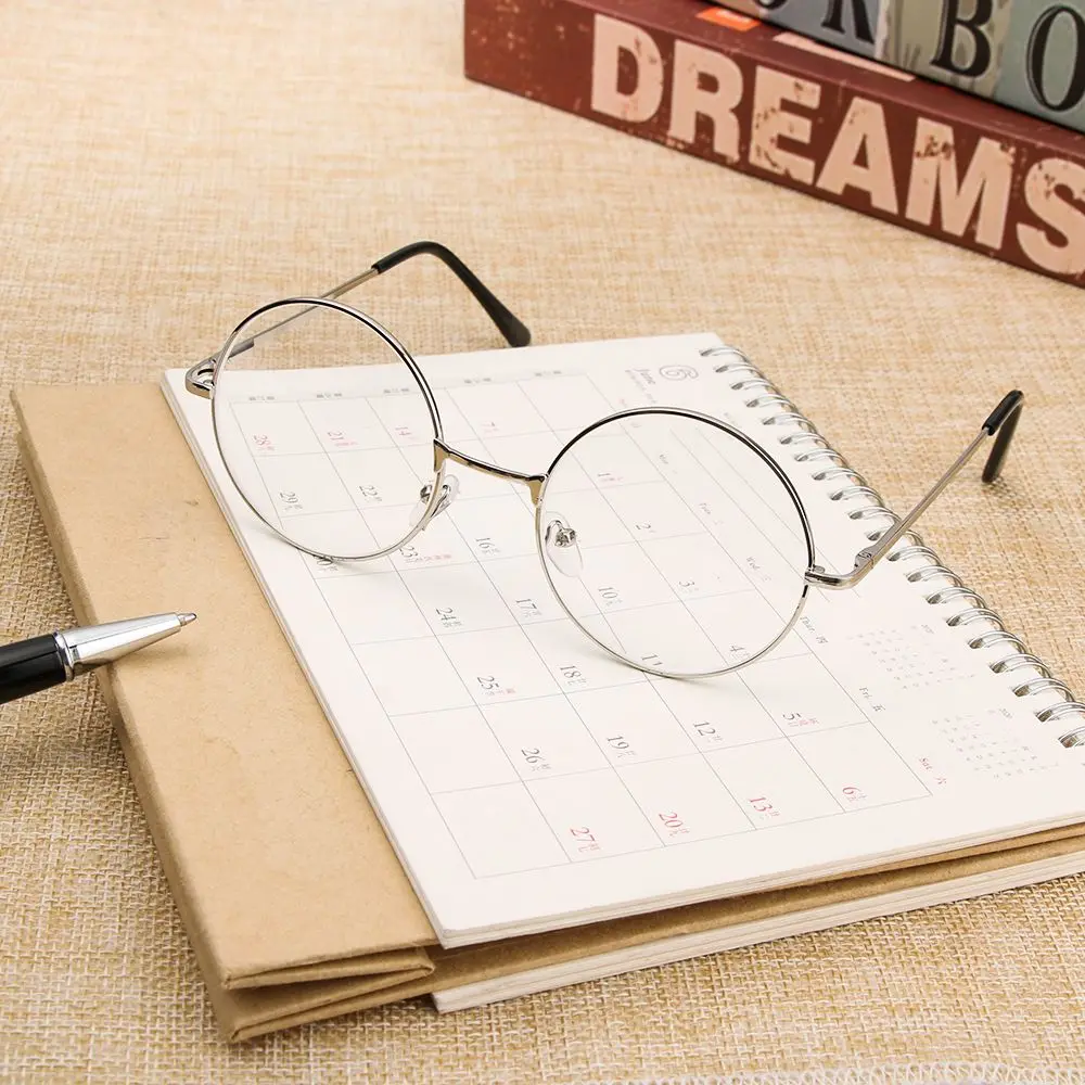 Fashion Classic Metal Round Myopia Glasses Women Men Ultra Light Resin Nearsighted Glasses Vision Care Diopter Eyewear -1.0~-4.0 4