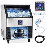 Machine à glaçons commerciale SIHAO, équipement de fabrication de glace à haute production quotidienne de 200 kg/24 h, unité 220 V pour les magasins de boissons, les cantines et l'alimentation quotidienne en glace à domicile XJP 2