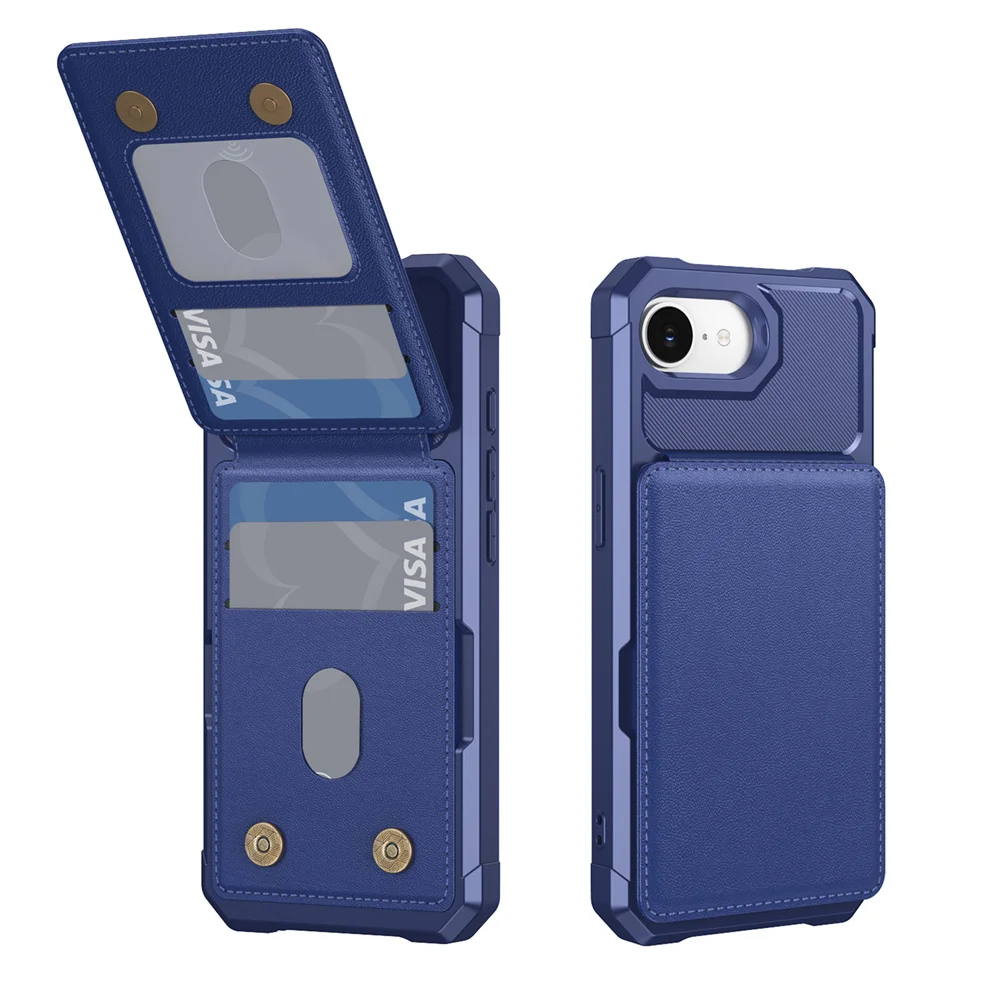 Enhanced Leather Wallet with Card Holder and Shockproof Phone Case Cover