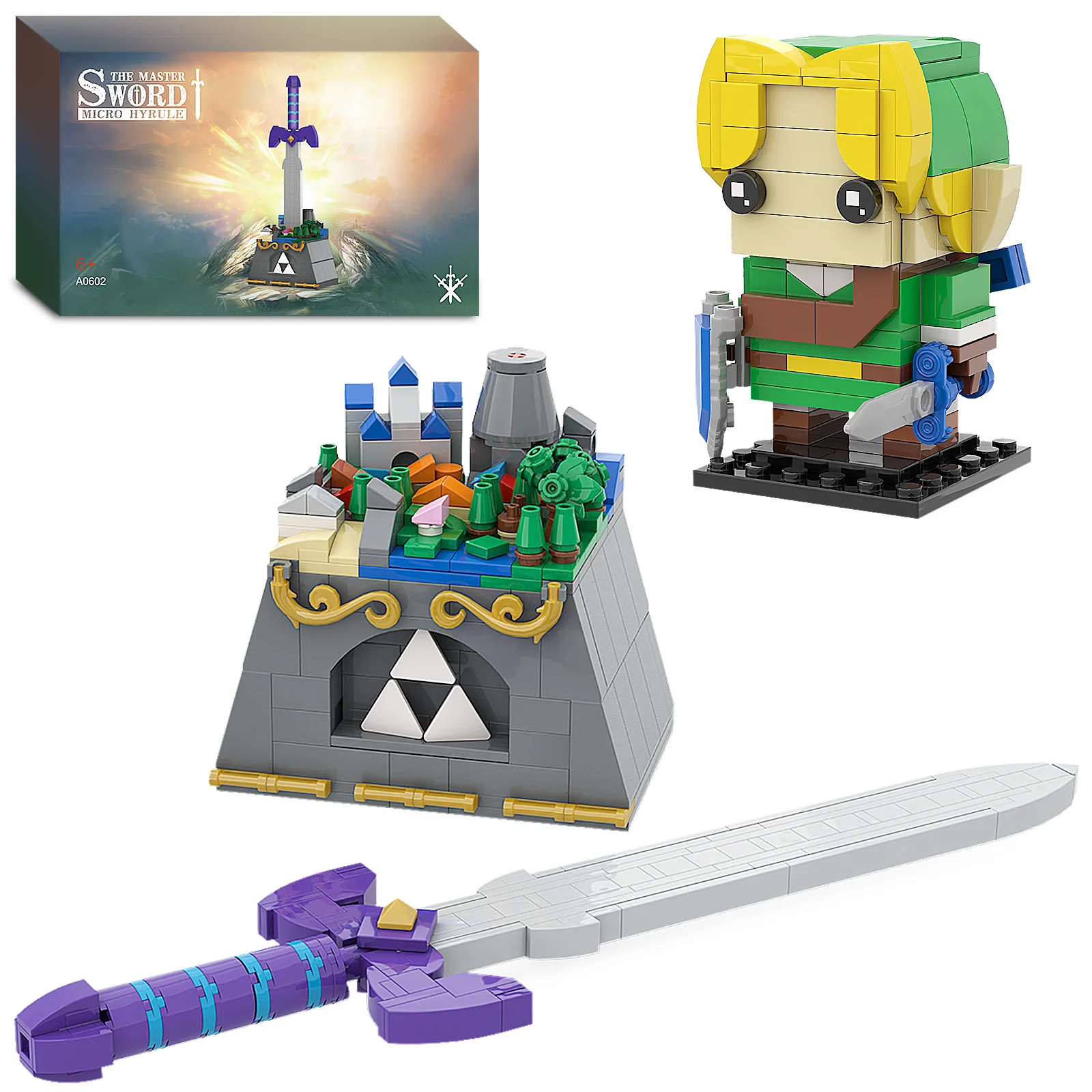The Master Sword with Link Building Kit, Micro Hyrule Building