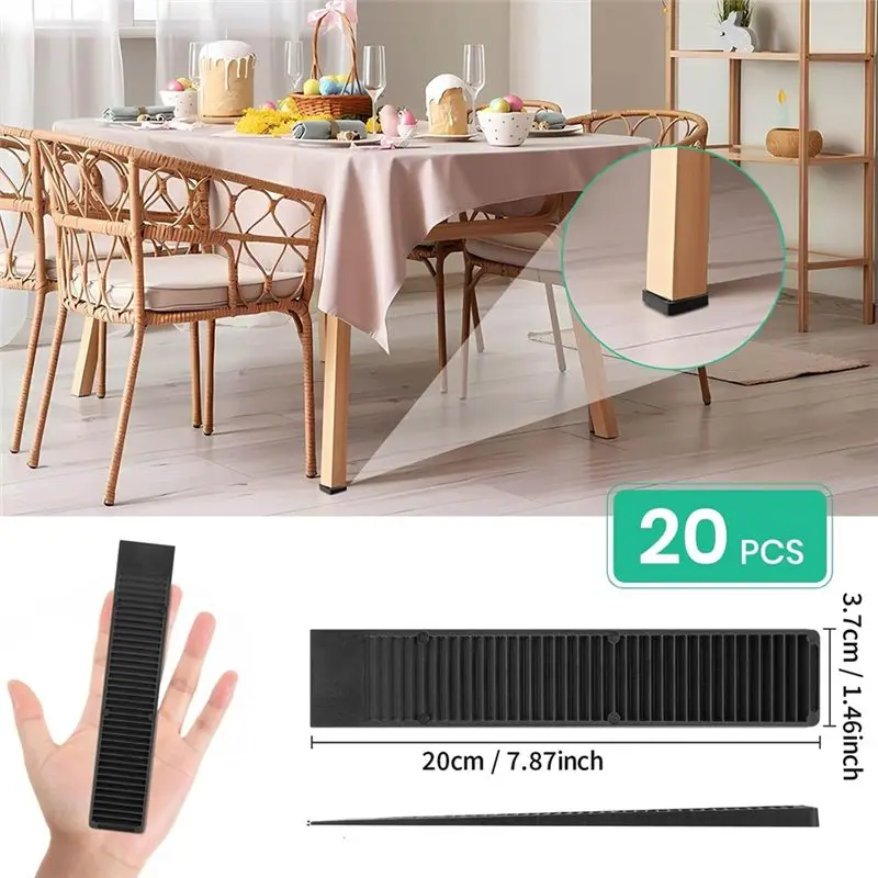 A55F-20Pcs 복합 심 및 레벨링 웨지, 가구 기기용 플라스틱 심 웨지, 가구 레벨러, 도어 심