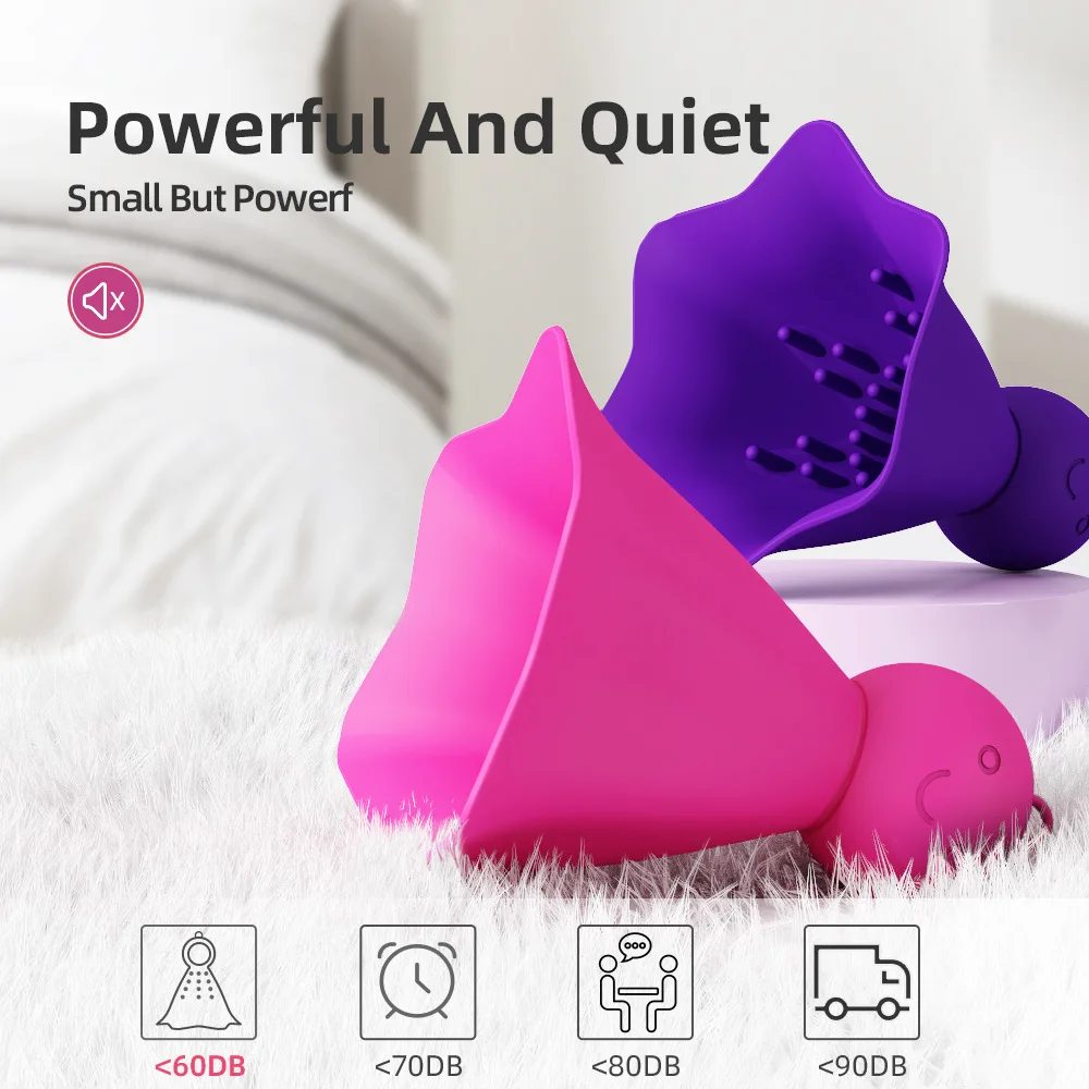 Mini Breast Vibrator 10 Mode Nipple Stimulation Licking Vibrator Breast Massage Couple Flirting Breast Sex Toys for Women Man